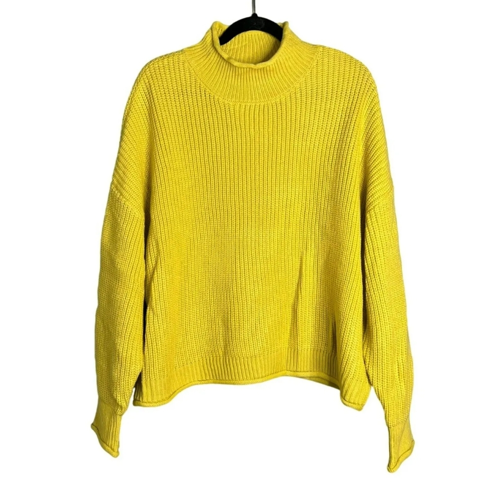 Sanctuary High Neck Chunky Knit Curl Up Sweater Dolman Sleeve Boxy 2X